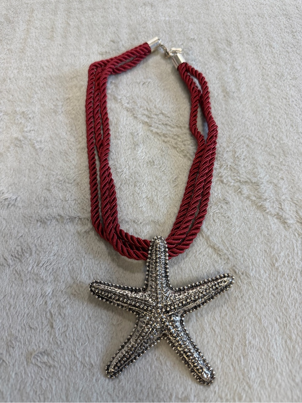 Zara Red Rope Starfish Statement